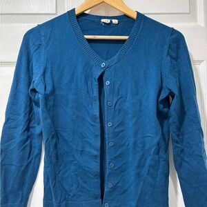 GAP Women's Blue Cardigan Sweater